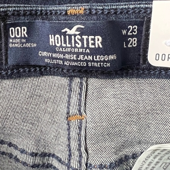 NWT Hollister Curvy High Rise Distressed Jean Leggings, Size 00R 23x28 - Picture 5 of 10